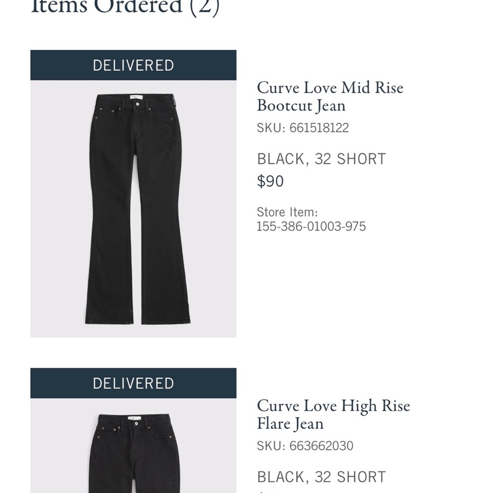 Abercrombie & Fitch Women's Boot Cut Jeans - Black